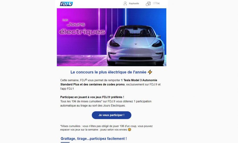 concours fdj tesla